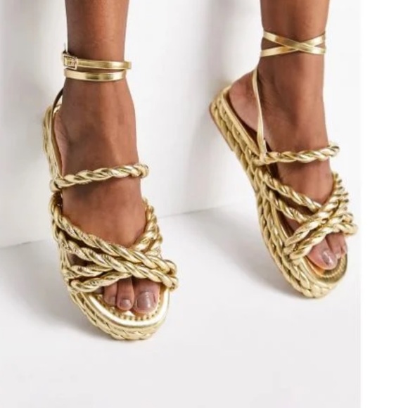 Flat Sandals Asos Espadrilles Wide Fit ASOS Ambedue DESIGN Jelly Rope - Technical View